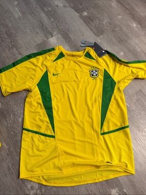 Nike Brazil Yellow and Green Soccer Jersey